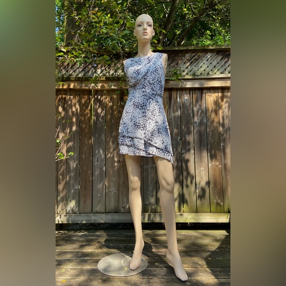 Animal Print Asymmetrical Mini Dress - Picture 14 of 14